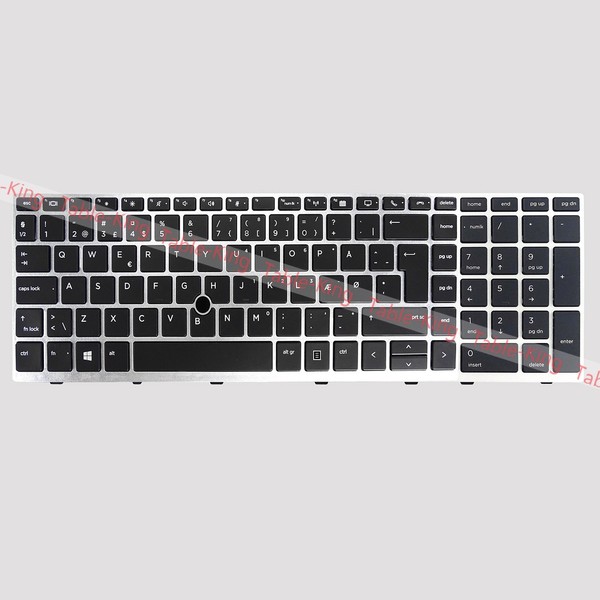 DäNisch Backlit Tastatur FüR HP Elitebook 850 G5 G6/855 G5/855 G6/750 G5/750 G6-image