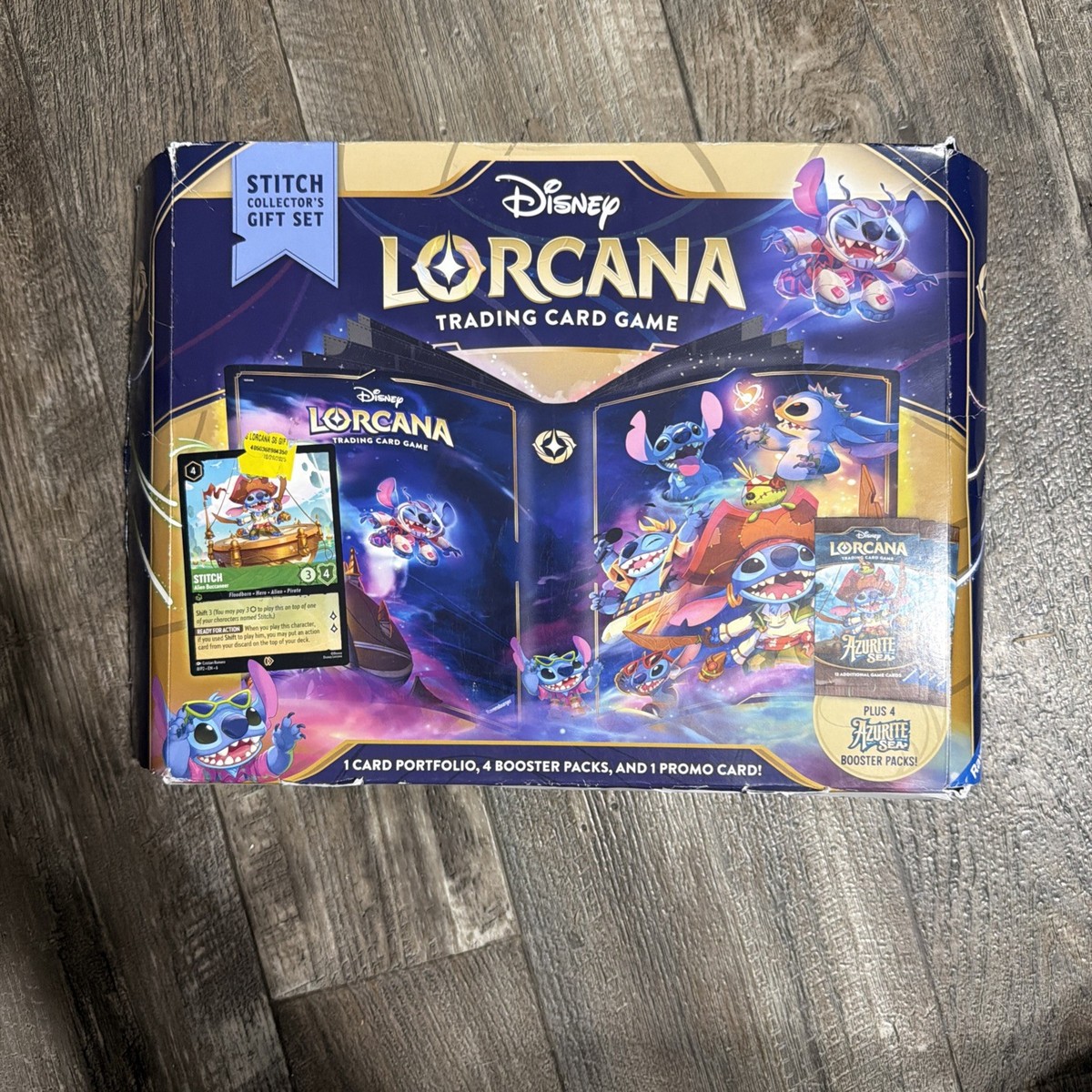 Disney Lorcana Azurite Sea Stitch Gift Set W/ Portfolio & Boosters | eBay