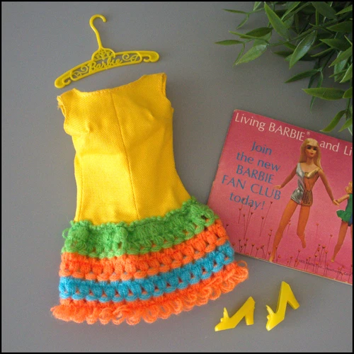 💛Barbie Loop Scoop #1454 Set Outfit Complete Vintage 1970 *NMINT!☀️