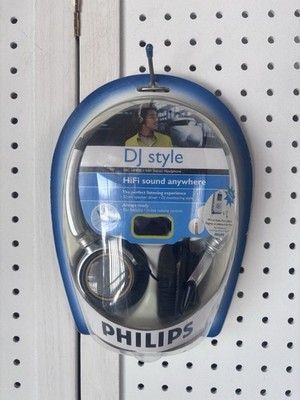 Philips HP430 Headphones Over Ear Wired DJ Monitor Headphones Black NEW