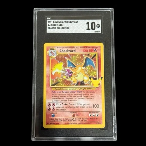 2021 Pokemon Celebrations Charizard Holo #4 Classic Collection SGC 10 Gem Mint