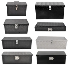 16/24/30/36/48" Top Lid Aluminum Truck Bed Underbody Tool Box Trailer RV Storage