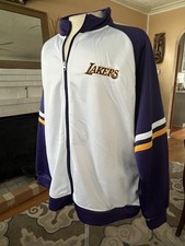 NBA Los Angeles Lakers Warm-up Jersey Full Zip Sweatshirt sz XL