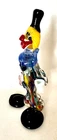 Murano Glass Clown Venetian Art Millefiori  w/Bottle Handblown Orig. Sticker 10"