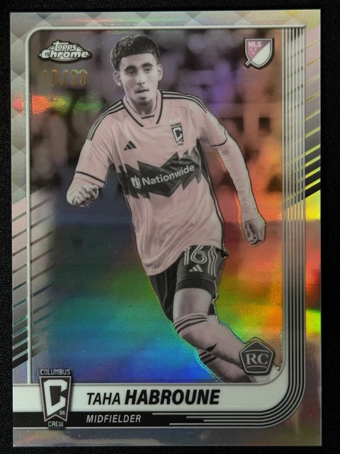 2025 Topps MLS Chrome Taha Habroune RC /30 Columbus Crew