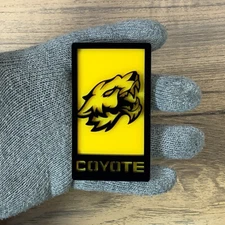Coyote Wolf Badge Emblem fits mustang Grill / Trunk Yellow Angry Agressive