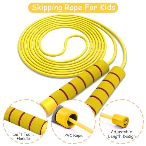 キッズラバーロープ Jump Rope For Kids,Jump Rope Kids,Adjustable Soft Skipping