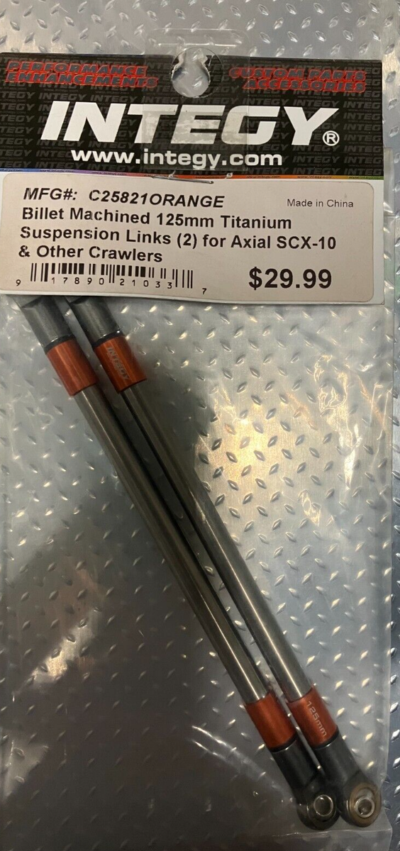 Integy C25821ORANGE Machined 125mm Titanium Suspension Links
