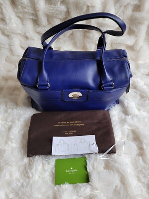Kate Spade Colette Hampton Road Handbag 2 In 1 Style Cobalt Blue.  Dual Handle