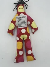 Dammit Doll Red W/ Multicolor  Polka Dots Stuffed