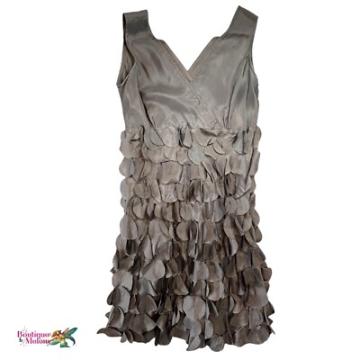 chan luu silk dress Chan Luu Grey 100% Silk Pullover Cocktail Dress Sleeveless Size S Women  MSRP 225