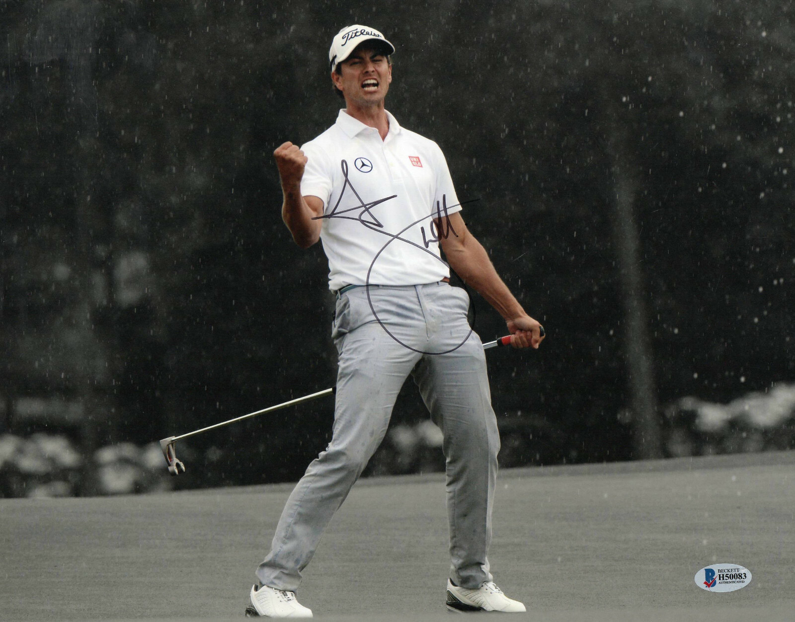 PGA TOUR ADAM SCOTT SIGNED AUTOGRAPHED 11X14 PHOTO MASTERS BAS BECKETT COA 10 