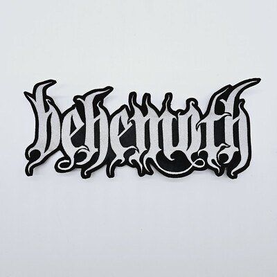 Behemoth White  Logo  EMBROIDERED BACK PATCH