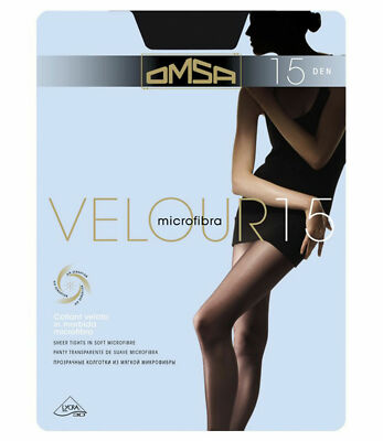 Omsa Velour 15 Den Mikrofaser Strumpfhose 5 PAAR!