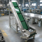 Width 11.8'Electric Climbing Conveyor 11.8'-59'Height Pvc Belt Adjust Speed