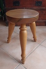 tabouret trépied bois vintage