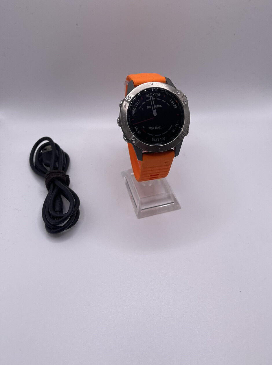 een miljoen spons fluweel Garmin Fenix 6 Pro Sapphire Titanium Smartwatch GPS 47mm Charger music maps  band 753759232726 | eBay