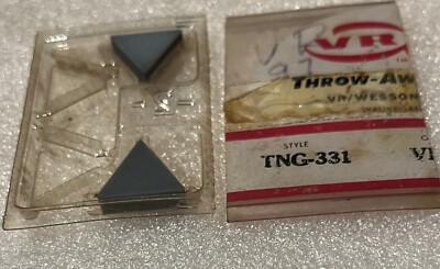 TNG-331 VR97 CERAMIC INDEXABLE INSERTS, V R WESSON, NEW, 2 INSERTS/LOT, USA