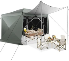 COBIZI 12x12ft Pop up Gazebo Screen House Tent with Removable Roof & Sidewalls