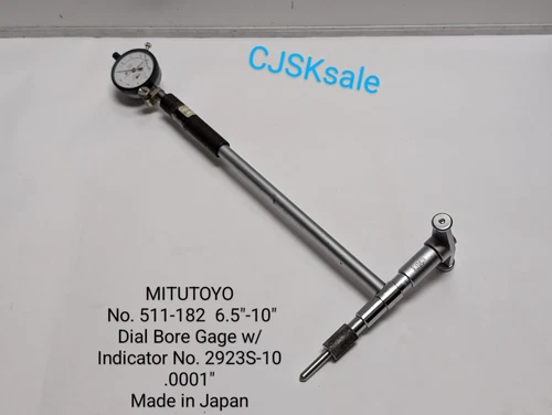 MITUTOYO No. 511-182  6.5"-10" Dial Bore Gage w/ Indicator No. 2923S-10 (USED).