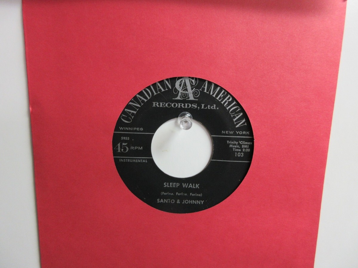 SANTO & JOHNNY ' HIT 45 + PICTURE [ SLEEP WALK ] 1959 ! | eBay