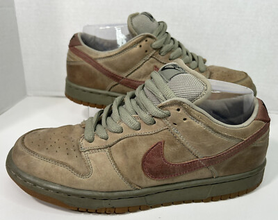 Nike Dunk Low Pro SB Grit Team Red 304292-261 Grid Sneakers Men's