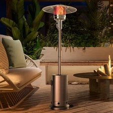 Propane Patio Heater 48 000 BTU Portable Outdoor Heater on Wheels for Commercial