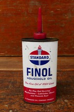 Vintage Standard Oil Finol Household Oil Handy Oiler 4oz Advertising Can FULL