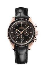 OMEGA 31063425001001 SPEEDMASTER MOONWATCH PRO  ROSE GOLD BLACK LEATHER 42MM