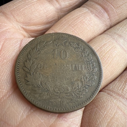 Italy - 10 Ten Centesimi Coin - 1866 (M) - Picture 2 of 6