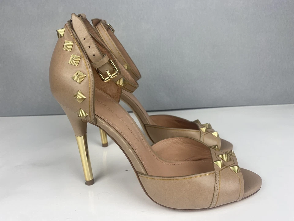 Zapatos de salón Sigerson Morrison Vero Cudio punta abierta correa al tobillo talla 6 Foto 3 de 4