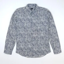Paul Smith Jacquard Shirt Small Men Tag M Allover Embroidery Long Sleeve Perfect