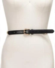 MSRP $33 I.n.c. Smooth Belt with Chain-Link Detail Black Size Large