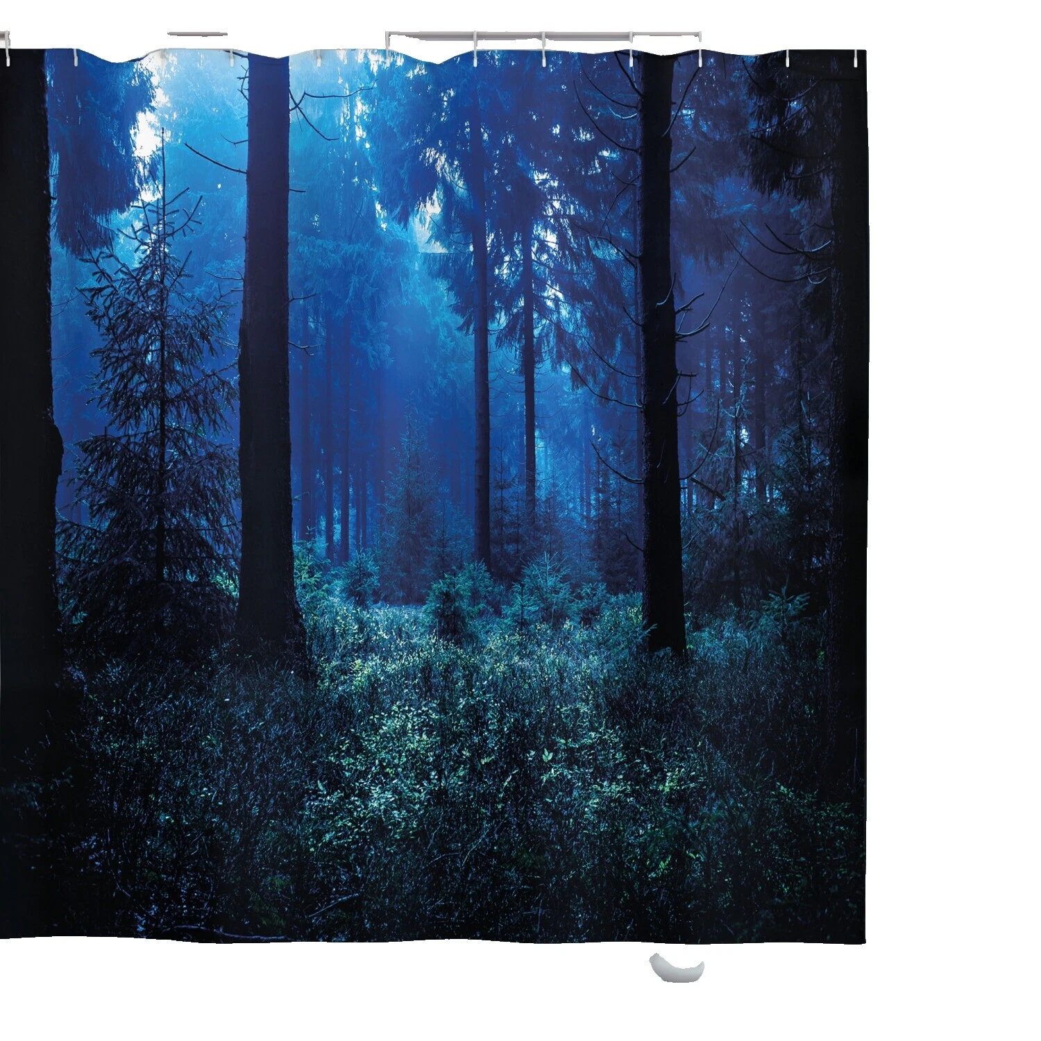 Cortinas de Ducha Blanco de impresión de la naturaleza