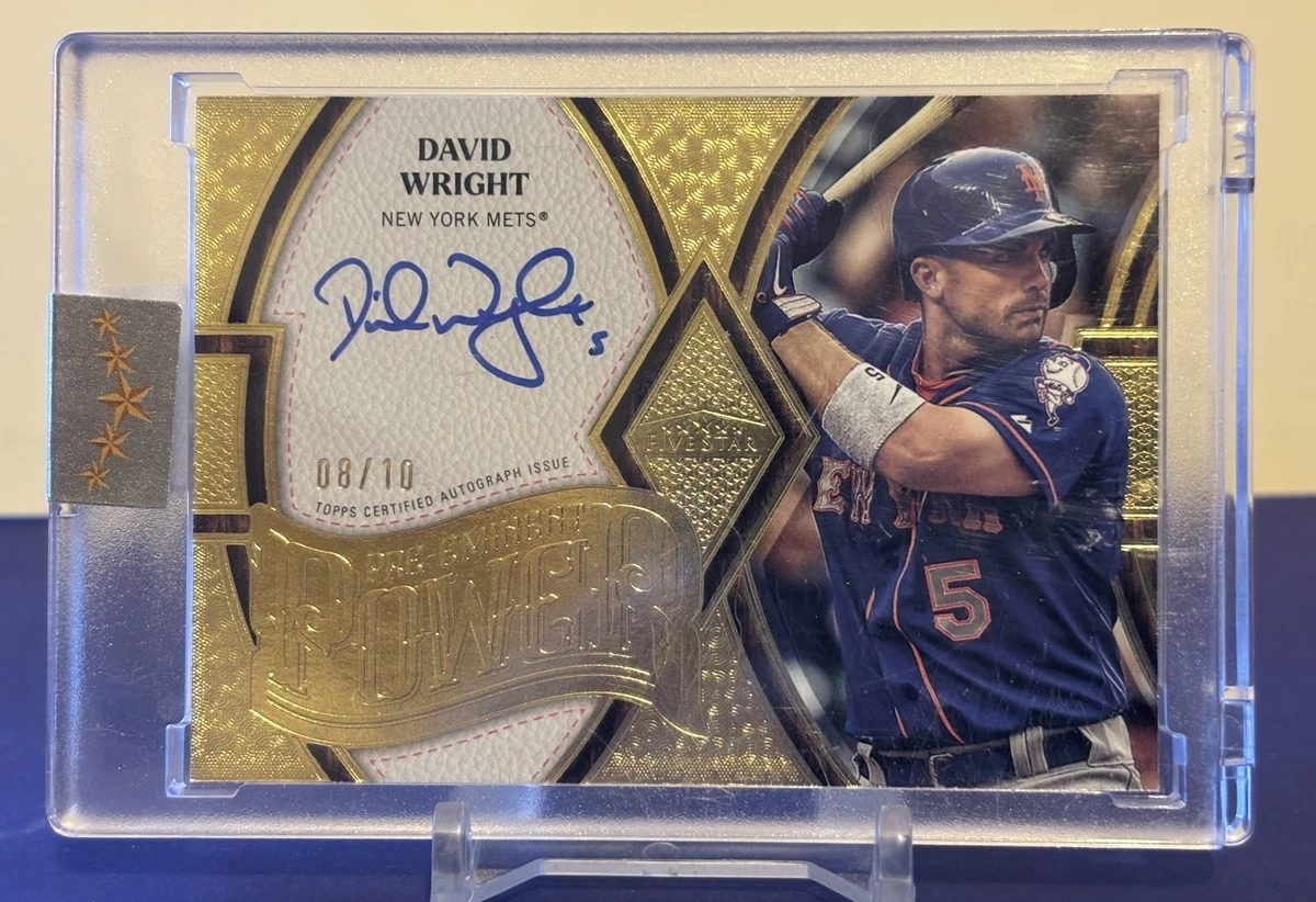 Topps David Wright Autographed Baseball Sports Trading Cards for 