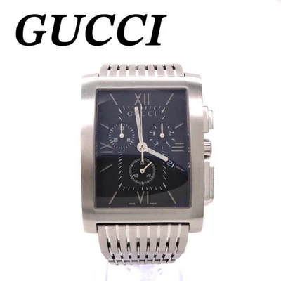 Gucci 8600M G-Metro Chronograph Black Dial Quartz Watch Working Swiss Made - Image 1 of 4