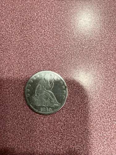 1849-O Seated Liberty Half Dollar, Variety 1, Drapery, Medium Date