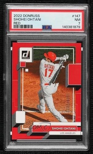 2022 Panini Donruss Red 1170/2022 Shohei Ohtani #147 PSA 7