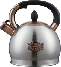 Tea Kettle -2.8 Quart Kettles Stovetop Whistling Teapot 2.8 QUART, Silver 