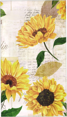 Sunflower Hand Towels for Bathroom Set of 2,Vintage Yellow Floral