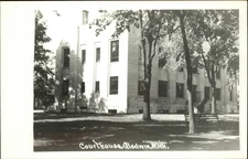 RPPC Gladwin Michigan Courthouse unused vintage real photo postcard
