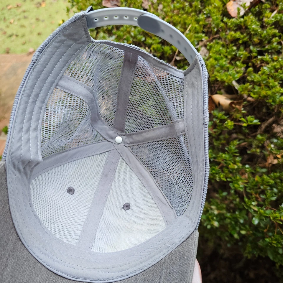 The North Face Hat Cap Snap Back Mens One Size Gray Trucker Embroidered Bear - Image 4 of 4