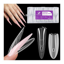 Nail Forms for Builder Gel: Reusable Almond Sandwich Dual Forms for Acrylic & Po