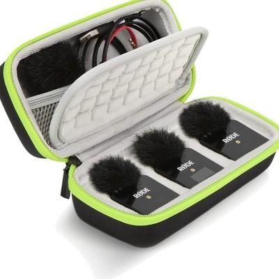 Mikrofonsystem Tasche EVA Case Schwarz für Rode Wireless GO II & Mehr