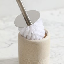 Bathroom Accessory Toilet Brush and Holder Beige 