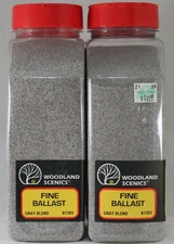 Woodland Scenics - Fine Ballast - Gray Blend - B1393 - Lot 2 Items - NIB