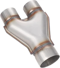  Stainless Steel Y Pipe 3 Inch ID Single to 2.5 Inch ID Dual Stamped Exhaust 