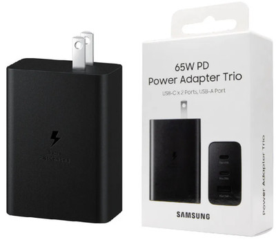 NEW Samsung T6530 65W PD3 Trio Power Adapter Super Fast Wall Charger
