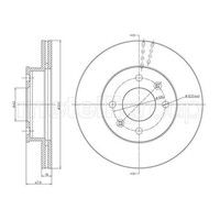 Metelli 2X Bremsscheibe Vorne Ø241 Mm BelüFtet FüR Hyundai Getz Tb 1.1 1.4I
