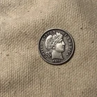 1911-S Barber Silver Dime XF RARE OLD COIN QA1054